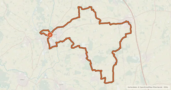 Kartenübersicht der Radroute Kleeblatt-Radtour 2