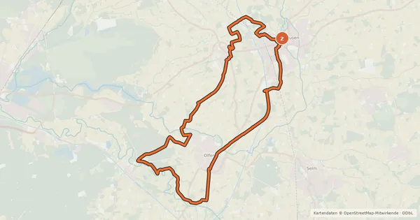Kartenübersicht der Radroute Kleeblatt-Radtour 3