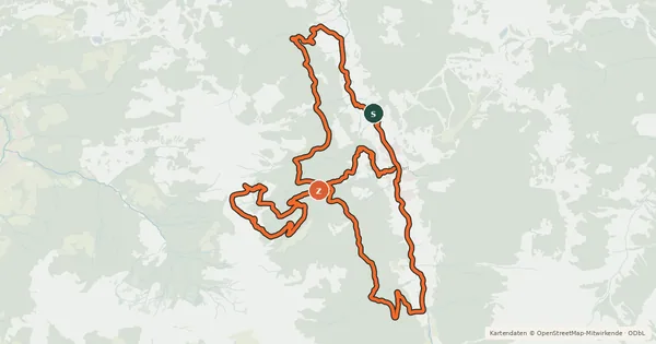 Kartenübersicht der Radroute Kleinarler Runde SW45