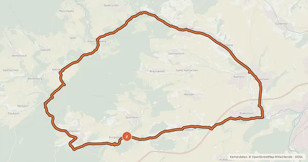 Kartenübersicht der Radroute Kleinbahn-Radrundweg