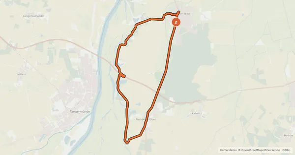 Kartenübersicht der Radroute Kleine Bismarckrunde