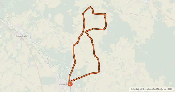 Kartenübersicht der Radroute Kleine Landpartie