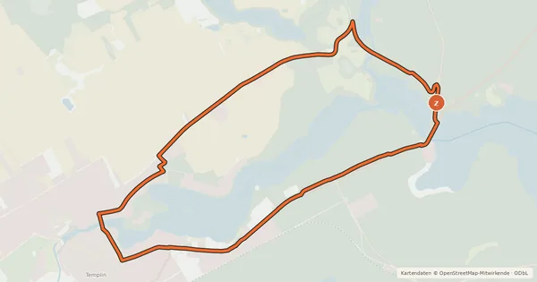 Kartenübersicht der Radroute Kleine Seen-Tour