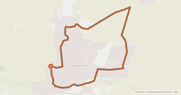 Kartenübersicht der Radroute Kleiner Holunderradweg