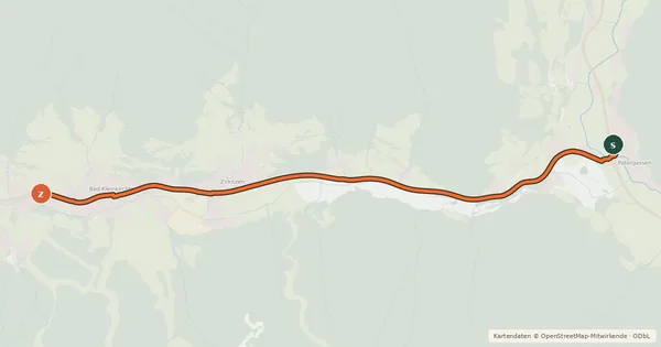 Kartenübersicht der Radroute Kleinkirchheimerweg