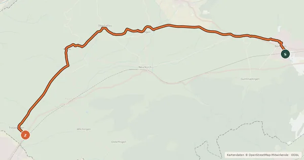 Kartenübersicht der Radroute Klettgauer Wein-Route