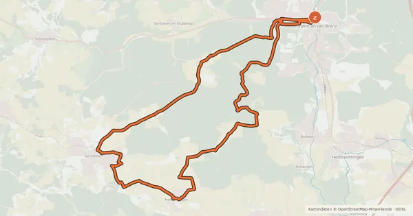 Kartenübersicht der Radroute Klifftour