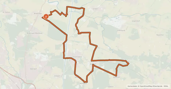 Kartenübersicht der Radroute Klosteramts-Tour