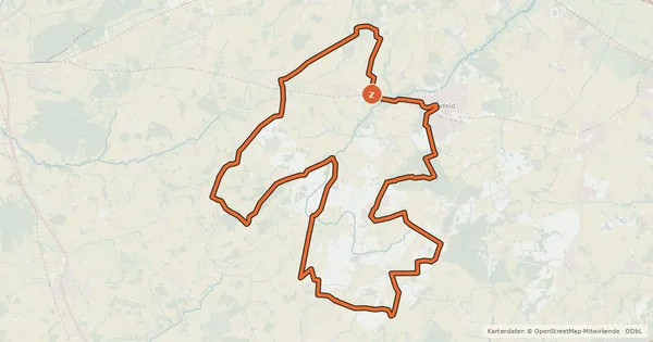 Kartenübersicht der Radroute Klosterroute