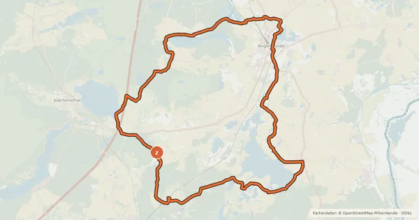 Kartenübersicht der Radroute Klostertour
