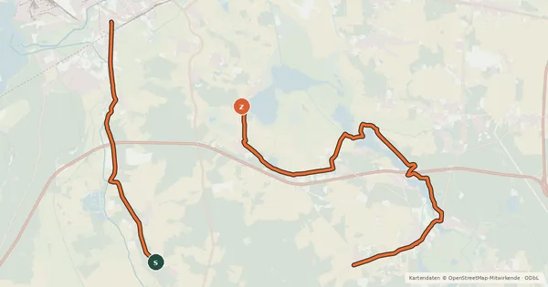 Kartenübersicht der Radroute Klostertour