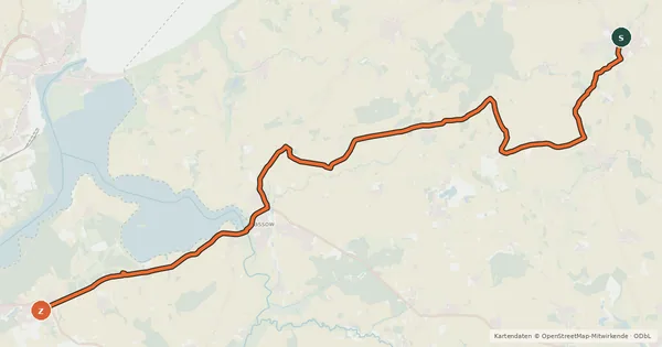 Kartenübersicht der Radroute Klütz-Rankendorf-Selmsdorf