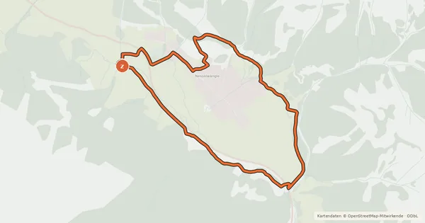 Kartenübersicht der Radroute Kneipptour