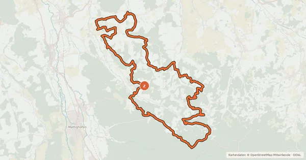 Kartenübersicht der Radroute Kobernausserwald MTB Arena