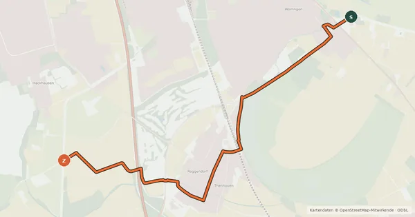 Kartenübersicht der Radroute Köln (06) - Köln (07)