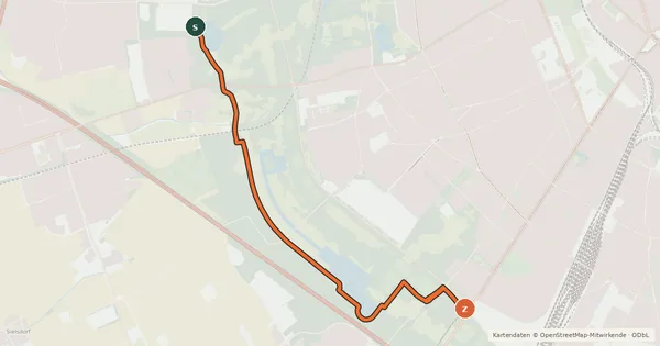 Kartenübersicht der Radroute Köln (10) - Köln (14)