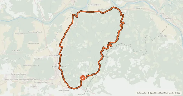 Kartenübersicht der Radroute Kömmeltour
