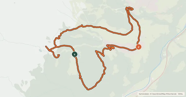 Kartenübersicht der Radroute Komperdell Tour