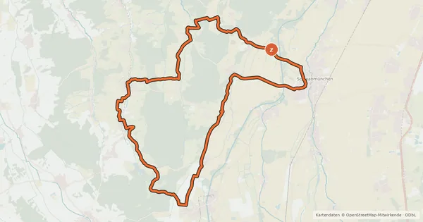 Kartenübersicht der Radroute Kräutertour