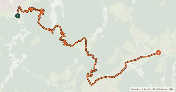 Kartenübersicht der Radroute Kragenjoch