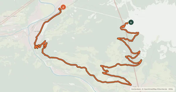 Kartenübersicht der Radroute Krahberg Süd