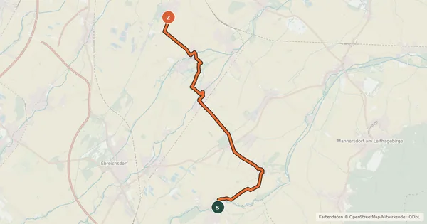 Kartenübersicht der Radroute Kraut Radweg