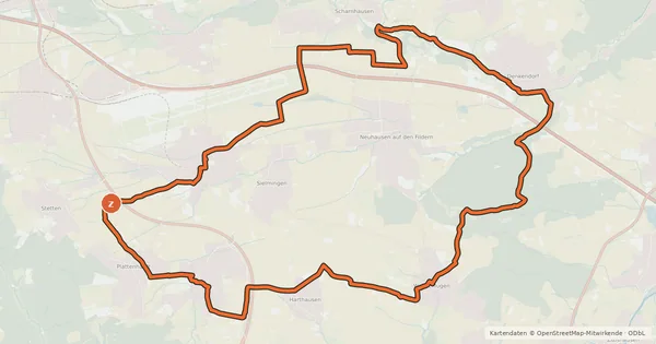 Kartenübersicht der Radroute Kraut- und Rübenweg