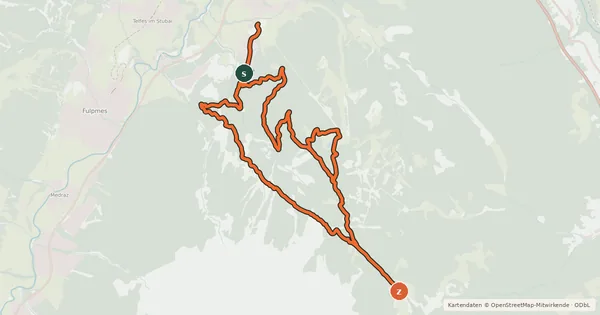 Kartenübersicht der Radroute Kreuzweg