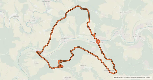 Kartenübersicht der Radroute Künstler- und Bauerntour