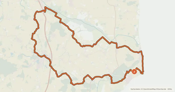 Kartenübersicht der Radroute kul tour
