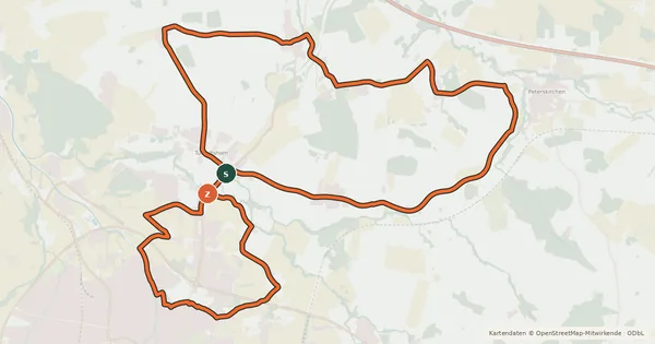 Kartenübersicht der Radroute Kulinarik-Tour
