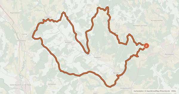 Kartenübersicht der Radroute Kulmblicktour