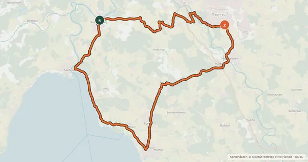 Kartenübersicht der Radroute KulTour
