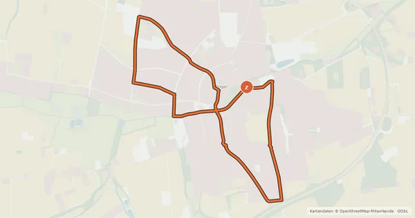 Kartenübersicht der Radroute KulTour Enger
