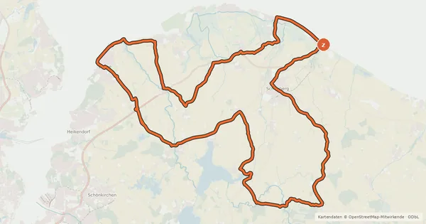 Kartenübersicht der Radroute Kultur-Route