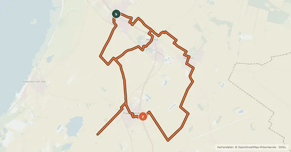 Kartenübersicht der Radroute Kulturradweg