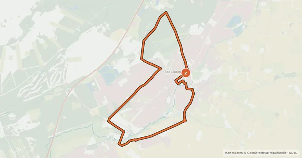 Kartenübersicht der Radroute Kurwaldroute
