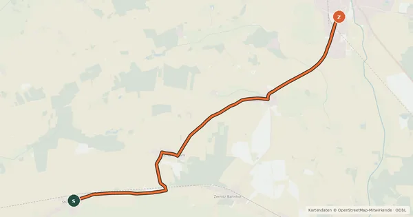 Kartenübersicht der Radroute Kyritz (41) - Stüdenitz-Schönermark (79)