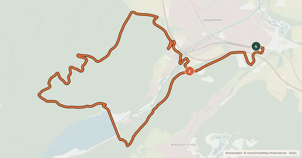Kartenübersicht der Radroute L1 (Kleine Wasser-Tour)