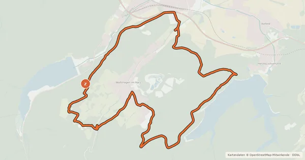 Kartenübersicht der Radroute L2 (Leichte Stausee-Tour)