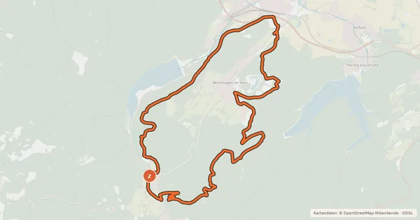 Kartenübersicht der Radroute L3 (Rote Klippen-Tour)