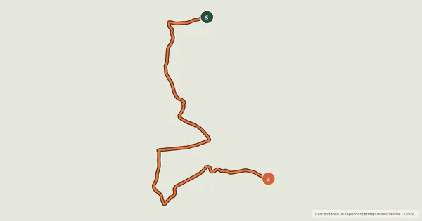 Kartenübersicht der Radroute La Vélo Francette, variante vers Saint-Fraimbault