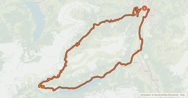 Kartenübersicht der Radroute Längenegg Bike