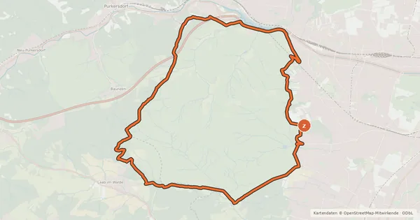 Kartenübersicht der Radroute Lainzer Tiergarten-Strecke