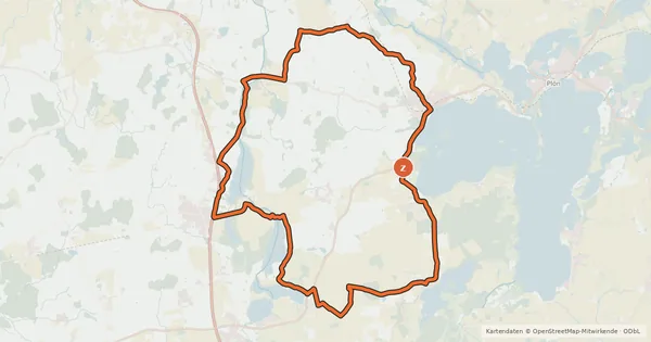Kartenübersicht der Radroute Land-Tour