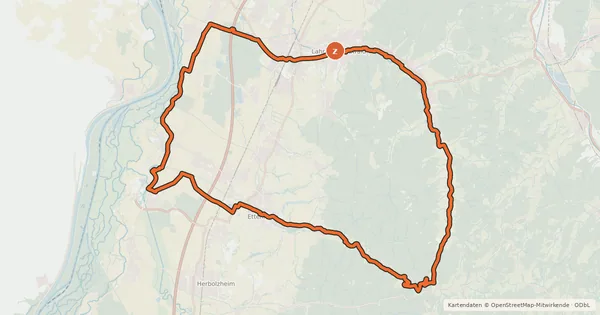 Kartenübersicht der Radroute LandelinTour