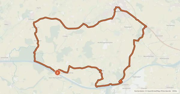 Kartenübersicht der Radroute Landerlebnis-Tour