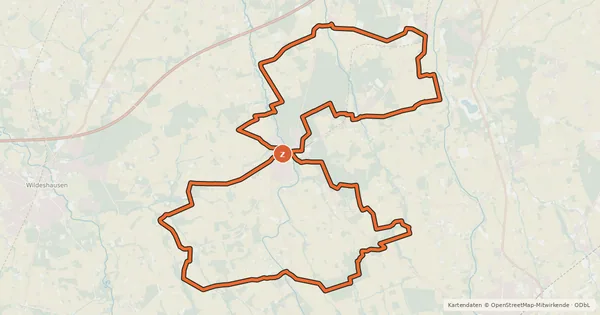 Kartenübersicht der Radroute LandGenuss-Tour