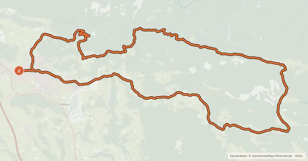 Kartenübersicht der Radroute Langfirst Tour