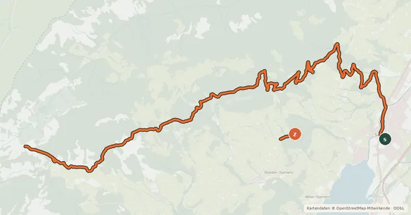Kartenübersicht der Radroute Langisbike